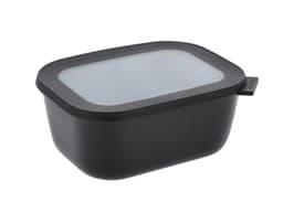 Mepal Cirqula Rektangulær skål m/låg 1500 ml Black