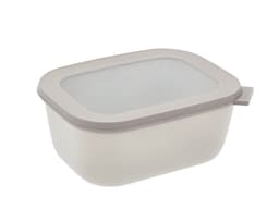 Mepal Rektangulær skål m/låg Nordic white