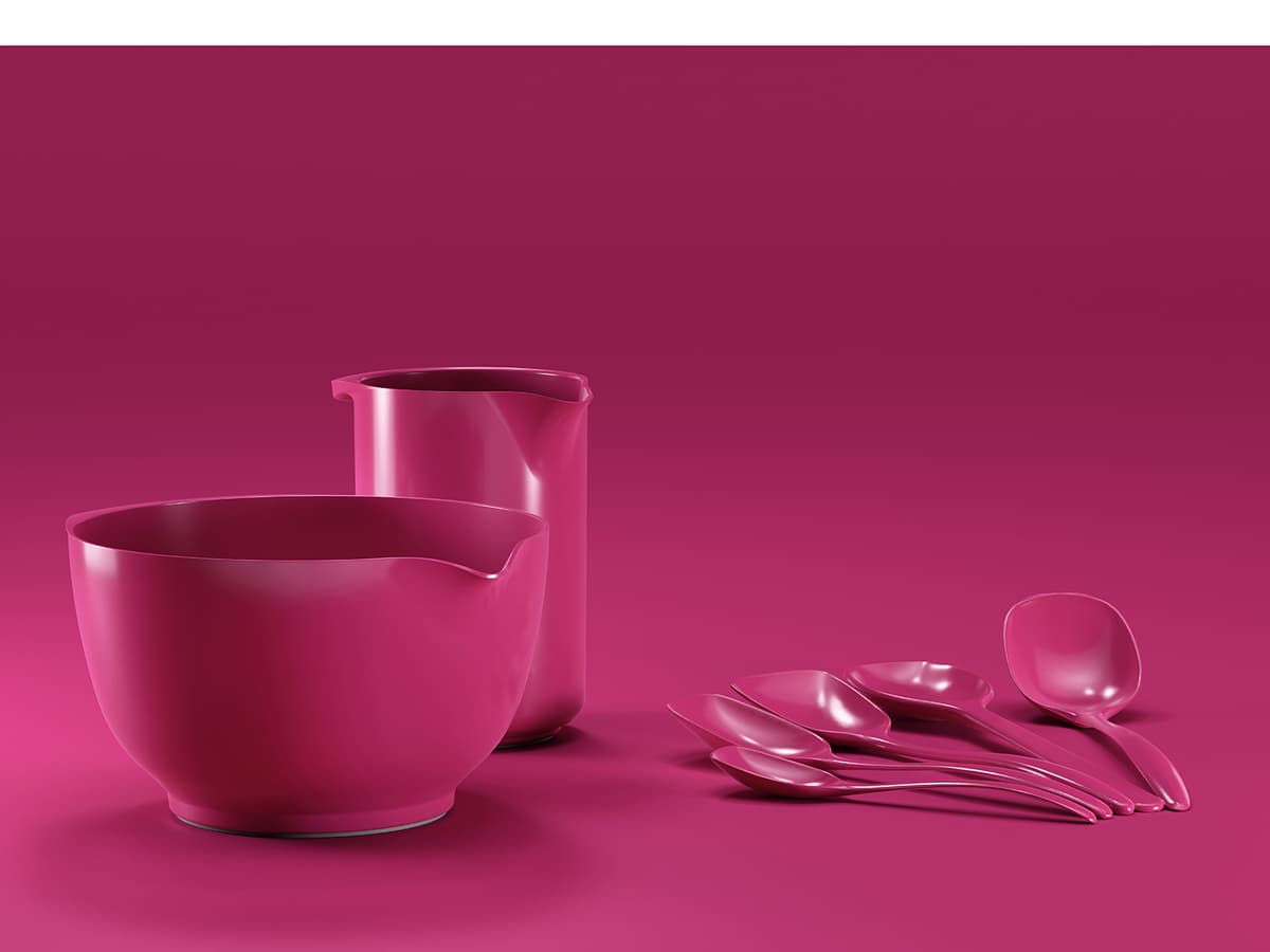 Set 4 Cucchiai da cucina e portata Rosti Classic, Rosso