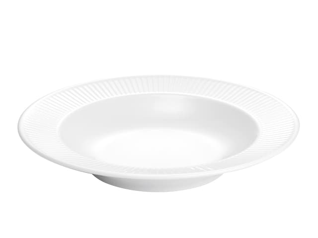 Pillivuyt Plissé Tallerken dyb Dia 28 cm Hvid
