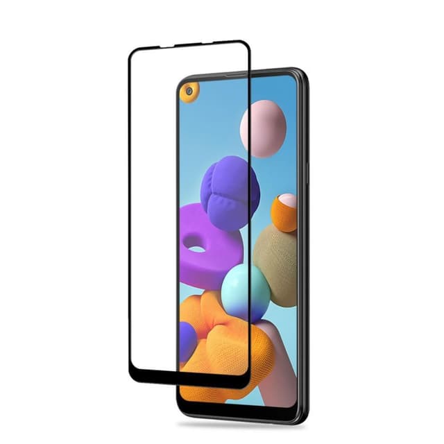 AMORUS Fulddæksel hærdet glas Samsung Galaxy A21s