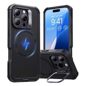 Cyber Tough (HaloLock) ESR etui med stativ til iPhone 16 Pro (sort)