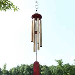 Vindklokke til have, terrasse, hjem med 6 rør Guld
