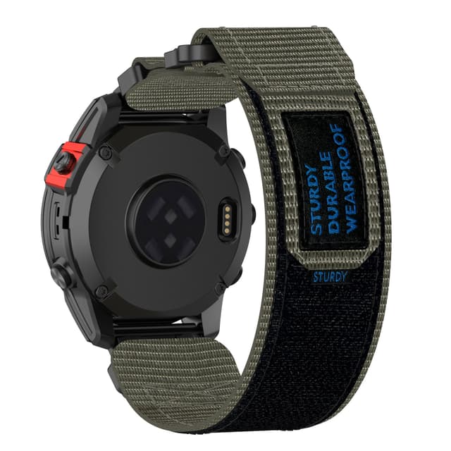 22 mm urrem til Garmin Quatix 7 Pro/FeniX/Fenix 6/Fenix 5 Størrelse M Nylon Grå