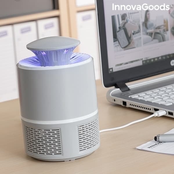 InnovaGoods Anti-myggelampe, lysegrå