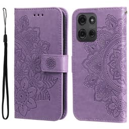 SKALO Motorola Moto G75 5G Mandala Flip Cover - Lilla
