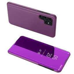 SKALO Samsung S24 Ultra Clear View Flip Cover - Lilla