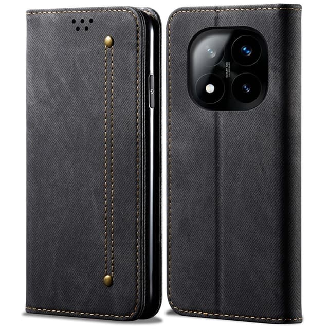 SKALO Xiaomi Redmi Note 14 Pro 5G Jeans Flip Cover - Sort
