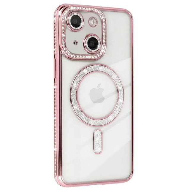 Diamond bling MagSafe cover iPhone 14 Plus - Pink