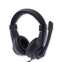 3,5 mm kablede hovedtelefoner med mikrofon Sort