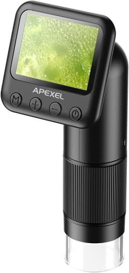 APEXEL Håndholdt Digitalt Mikroskop 12X-24X Bærbart Mikroskop 2,0 Tommer LCD Skærm 2MP Foto 720P Video med LED-lys