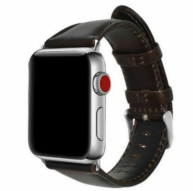 Ur: Læderlignende rem til Apple Watch, 38/40/41mm, Mørkebrun