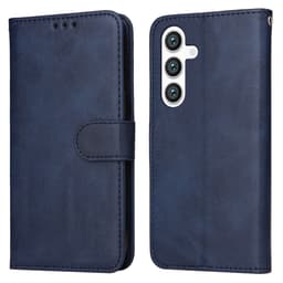 SKALO Samsung S25 PU-læder Flip Cover - Blå