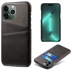 SKALO iPhone 14 Pro PU-læder Kortholder Cover - Sort