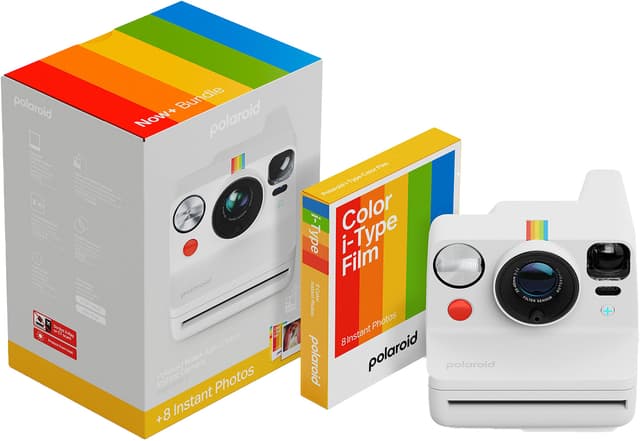 Polaroid Now+ Gen. 3 instantkamera (startpakke, hvid)