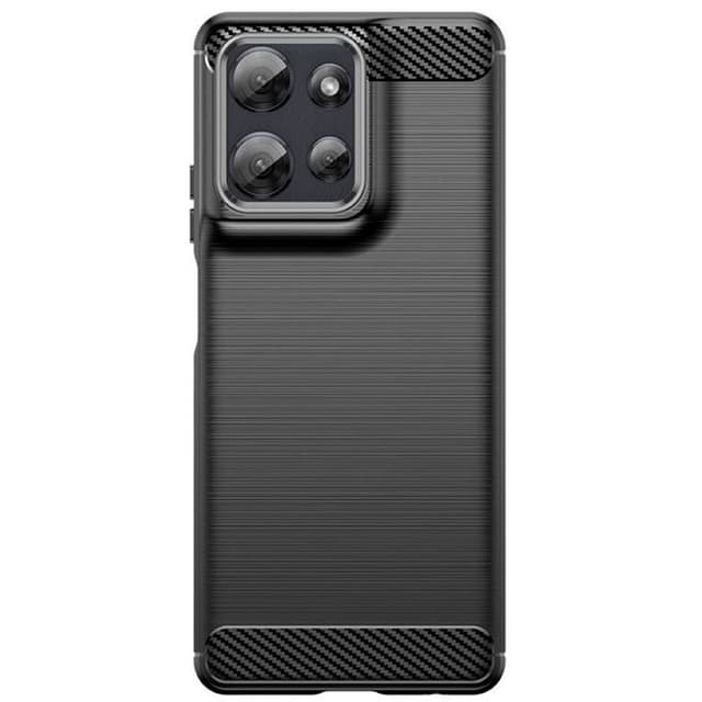 Børstet silikone cover Motorola Moto G Power (2025) - Sort