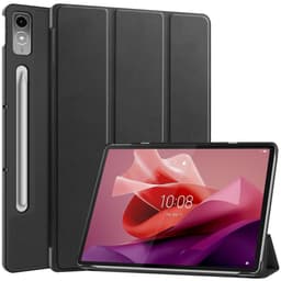 Til Lenovo Tab P12 Tri-fold Stand Tablet-Taske - Sort