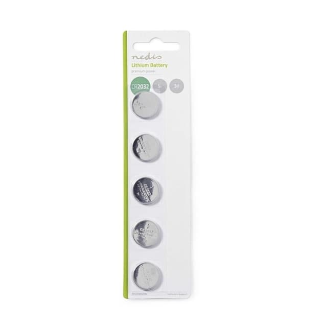 Nedis Lithium knapcellebatteri CR2032 | 3 V DC | 5-Pakke