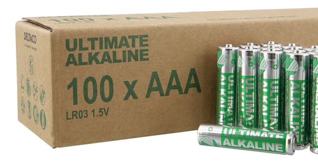 Ultimate Alkaline AAA batteri Svanemærket 1,5V 100-pak