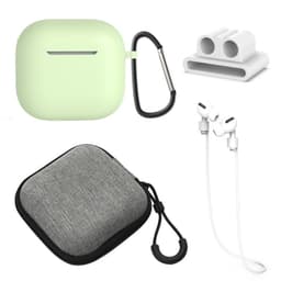 Til AirPods 4 5 stk Tilbehør Etui Opbevaringsboks Halsrem Hovedtelefonholder Nøglering - Matcha