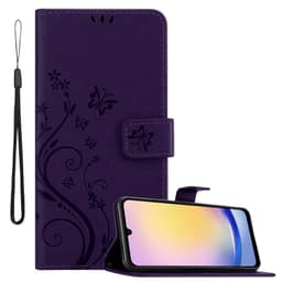 Samsung Galaxy A26 Pungetui Cover Blomster (Lilla)