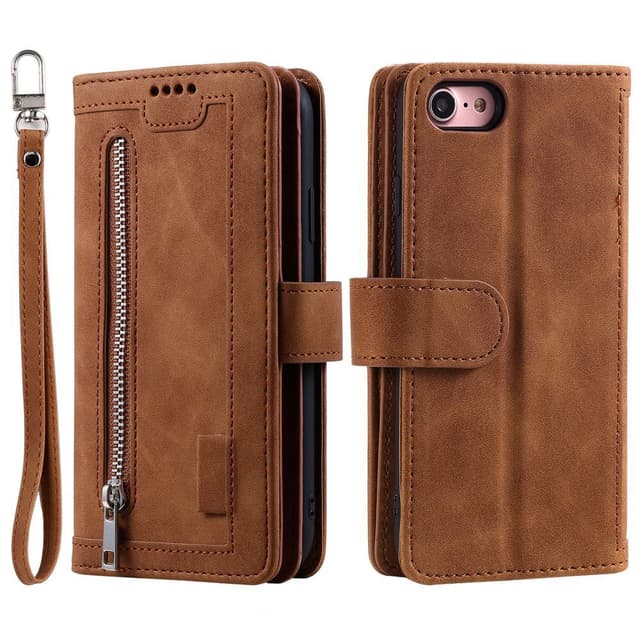 Til iPhone 16e Etui med Lynlåslomme og 9 Kortlommer
