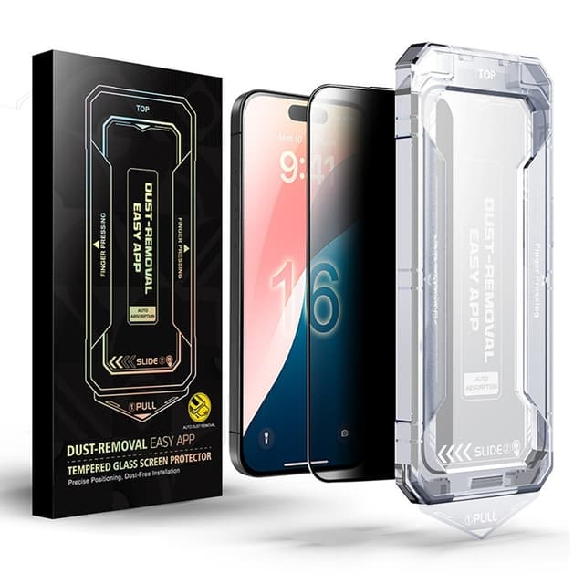 Til iPhone 16 Pro Anti-spy Privacy Hærdet glas skærmbeskytter