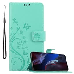 Xiaomi Poco F5 Pro Pungetui Cover Blomster (Turkis)
