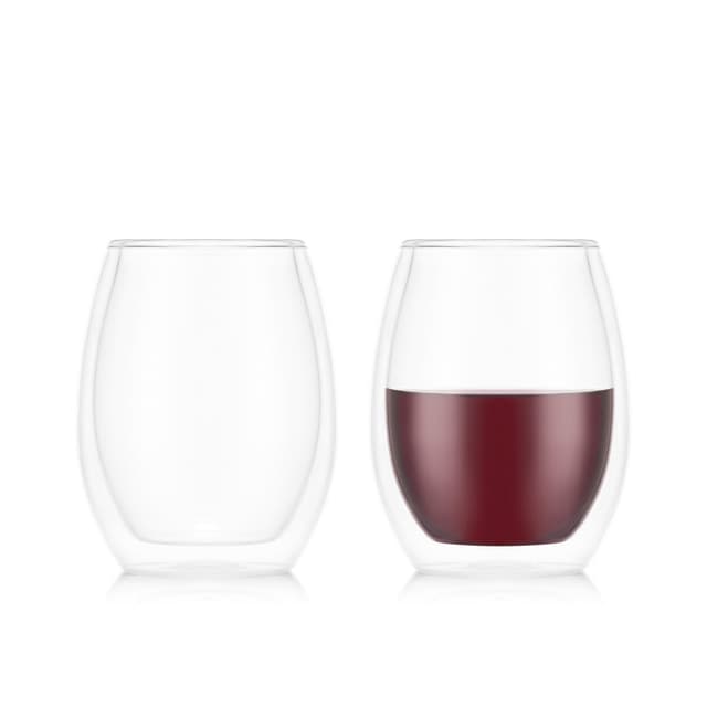 Bodum Sæt med 2 dobbeltvæggede vinglas- Merlot SKÅL 0.5 L
