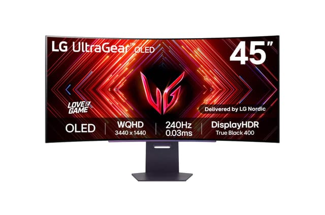 LG UltraGear 45GS95QE 45" OLED buet gamingskærm