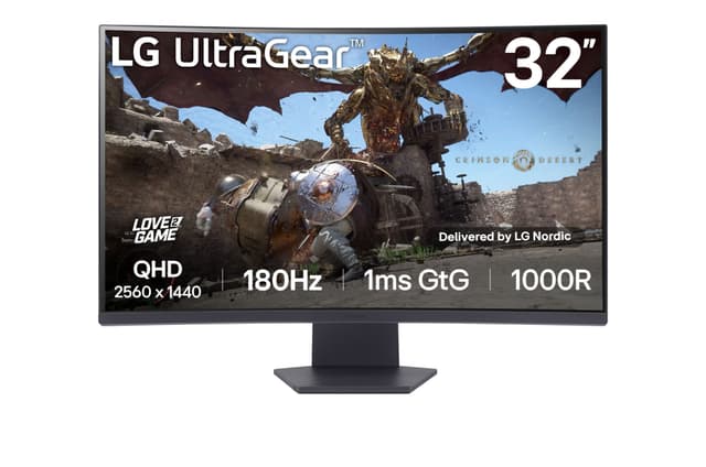 LG UltraGear 32GS60QC 32" buet gaming-skærm