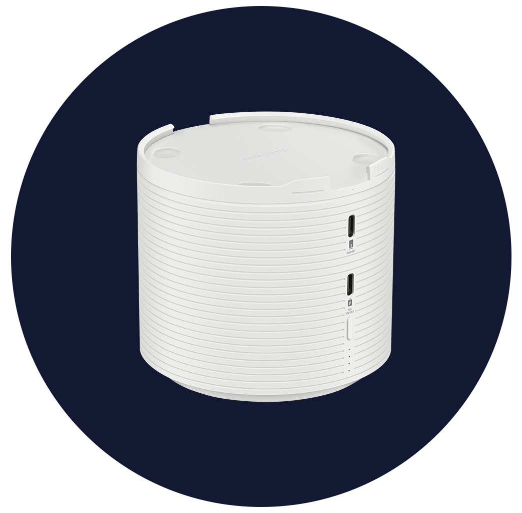 Ved køb af Samsung The Freestyle projektor i perioden 22.05.23-04.06.23 får du et 32.000 mAh batteri med i købet, som giver op til 3 timers ekstra afspilningstid! Værdi på 1.299 kr.