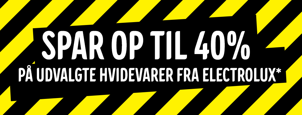 Spar op til 40% på udvalgte Electrolux hvidevarer Spar op til 40% på udvalgte Electrolux hvidevarer