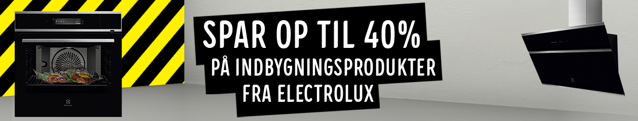 Spar op til 40% på et stort udvalg af indbygningprodukter fra Electrolux i perioden 02/06 2020 t.o.m 21/6 2020. Spar op til 40% på et stort udvalg af indbygningprodukter fra Electrolux i perioden 02/06 2020 t.o.m 21/6 2020.