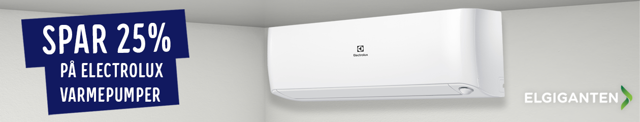 Spar 25% på alle Electrolux varmepumper Spar 25% på alle Electrolux varmepumper