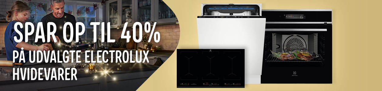 Spar op til 40% på et stort udvalg af indbygningprodukter fra Electrolux i perioden 23/11 2020 t.o.m 27/12 2020. Spar op til 40% på et stort udvalg af indbygningprodukter fra Electrolux i perioden 23/11 2020 t.o.m 27/12 2020.