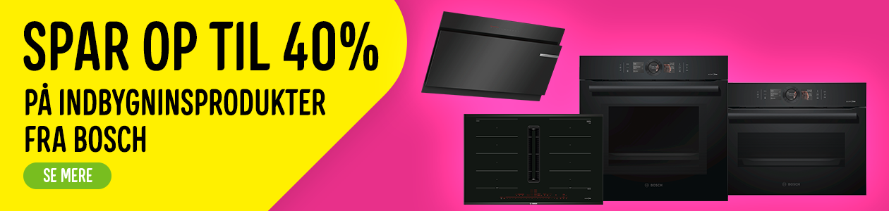 Spar op til 40% på udvalgte indbygningsprodukter fra Bosch. Spar op til 40% på udvalgte indbygningsprodukter fra Bosch .