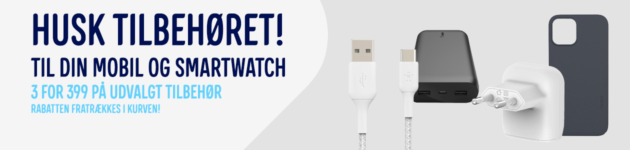 Husk tilbehøret til din nye mobil eller Smartwatch! Husk tilbehøret til din nye mobil eller Smartwatch!