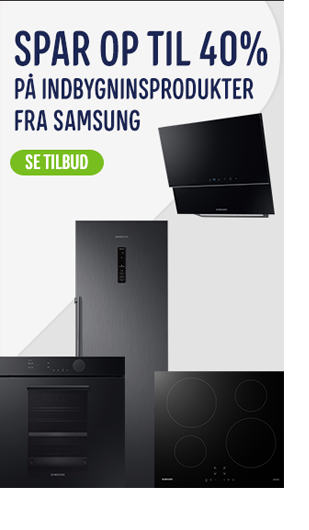 Spar op til 40% på udvalgte hvidevarer fra Samsung*