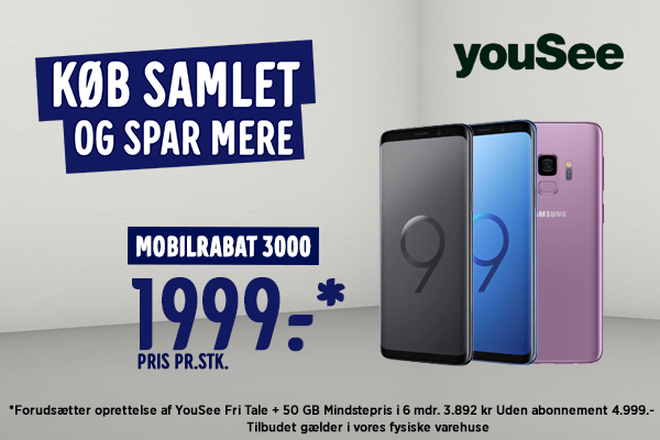 Køb Samsung S9 med YouSee fri50