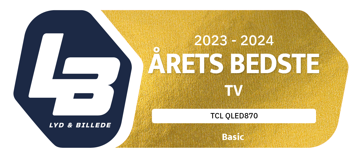 Lyd&Billede har udnævnt TCL Q870 som årets TV for 2023-2024, som har bragt en imponerende teknologisk udvikling ind i forbrugernes stuer. TCLs Q870 er et ægte mesterværk med banebrydende billedkvalitet, der definerer en ny standard for hjemmeunderholdning og leverer en forbløffende seeroplevelse, uanset om du er til sport, naturdokumentarer, film eller noget helt fjerde!