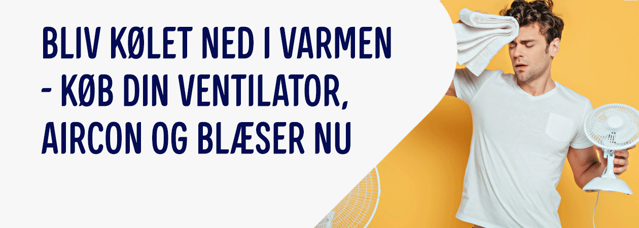 Bliv kølet ned i varmen Ventilator der koler ned i varmen