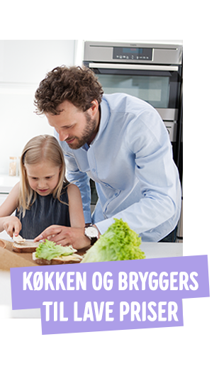 Vi sælger også køkkener