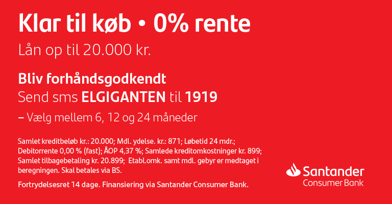 Klar til køb - 0% rente* Klar til køb - 0% rente*