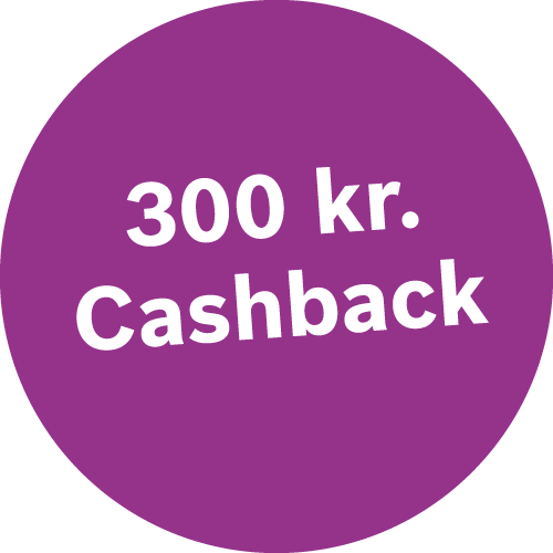 Få en cashback på 300 kr. når du køber en Bosch Unlimited 7 trådløs støvsuger i perioden 25/4-31/7 2022