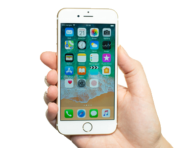 iPhone 6s with 4.7” skærm iPhone 6s front