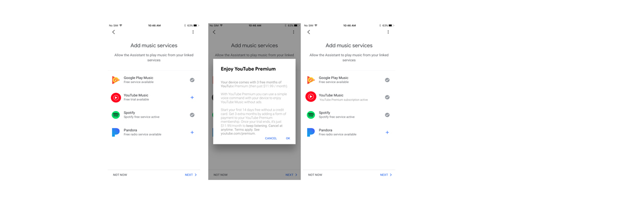 YouTube Music Premium-tilbuddet finder du i Google Home-appen Find tilbuddet I Google Home appen