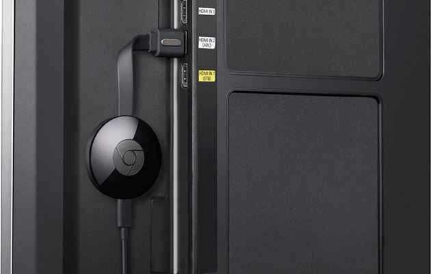 Nyd musik, podcasts og nyheder fra flere udbydere på din Google Home Chromecast-enhed tilkoblet et TV