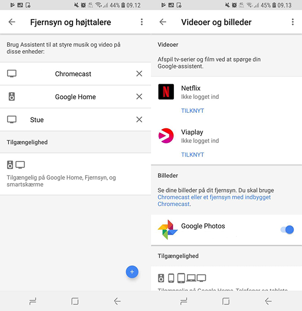Forbind enheder og streaming tjenester til din Google Assistant Screenshot af Google Home-appen med TV-streaming.