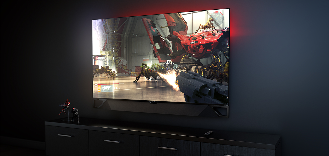 Nyd ultimativ gaming i 65” med 4K HDR, Nvidia G-Sync og Nvidia Shield Større er bedre